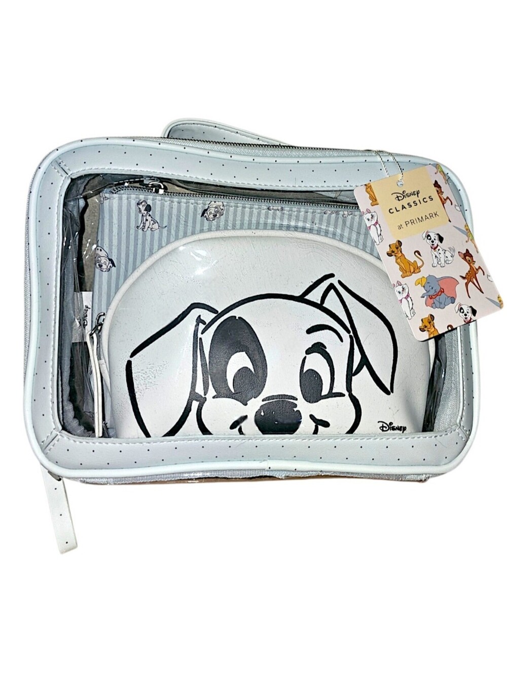 Primark Disney 101 Dalmatians 3 Pc Makeup Bag Set Cosmetic Case Toiletry Travel
